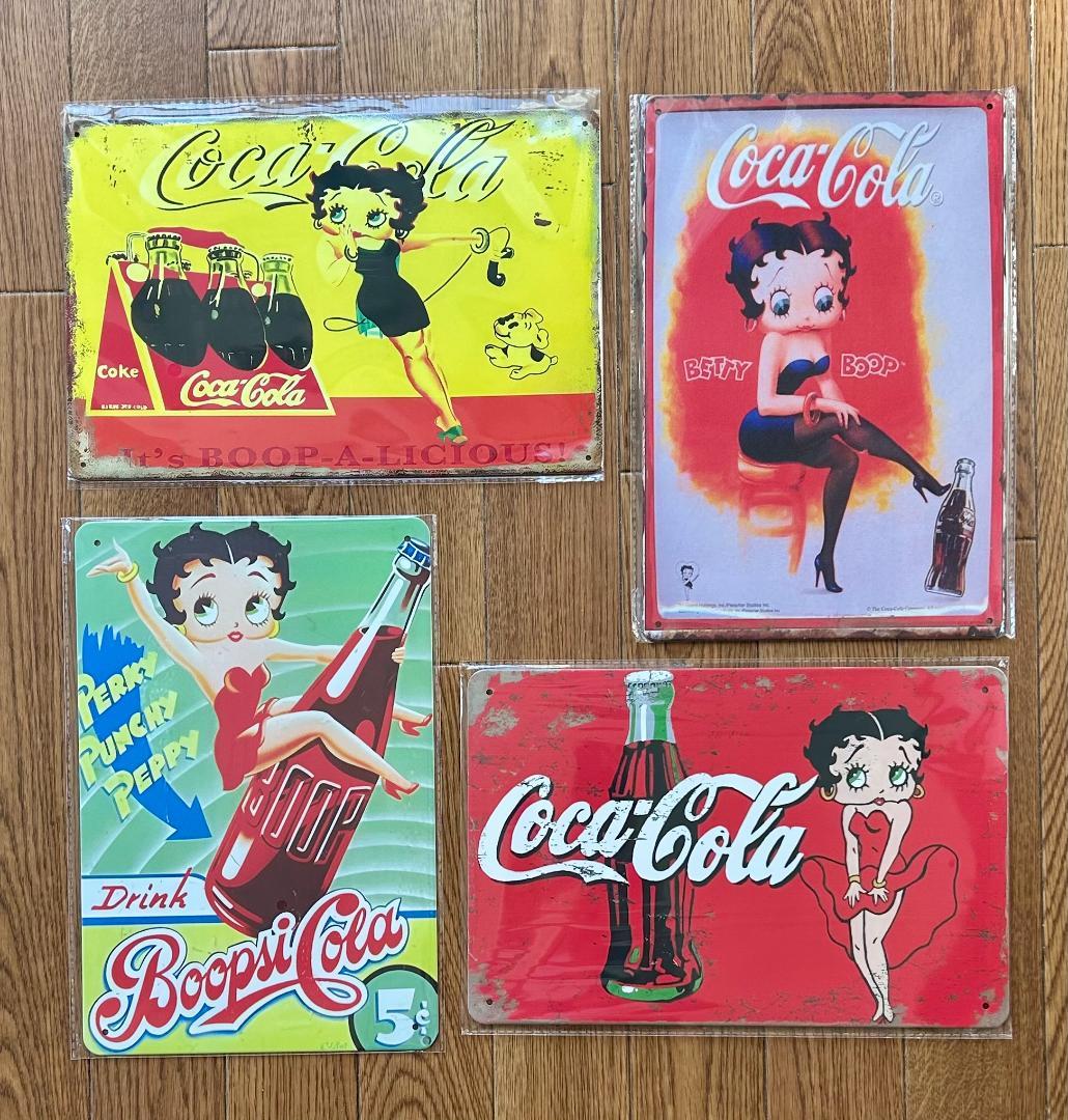 ブリキ看板 コカコーラ アメコミ風 アメリカン ビンテージ風 壁掛け