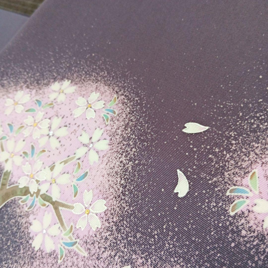 手描き友禅 工房さはこ 友禅作家 佐波古直明氏 九寸名古屋帯 夜桜