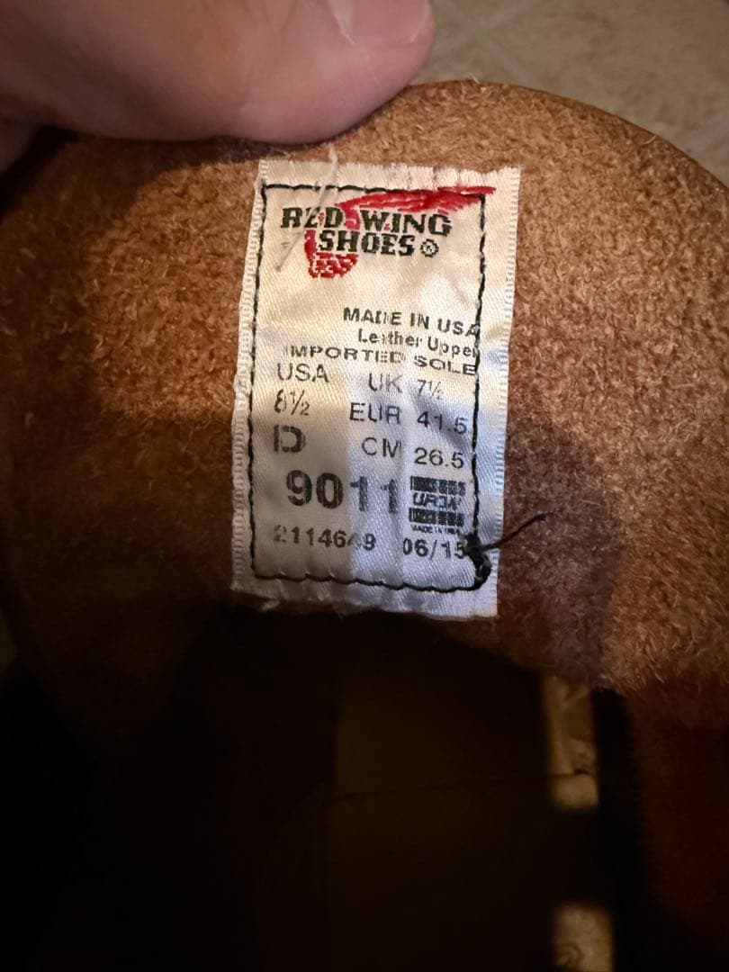 レッドウィング ベックマン 9011 ブラックチェリー 9D　26.5cm