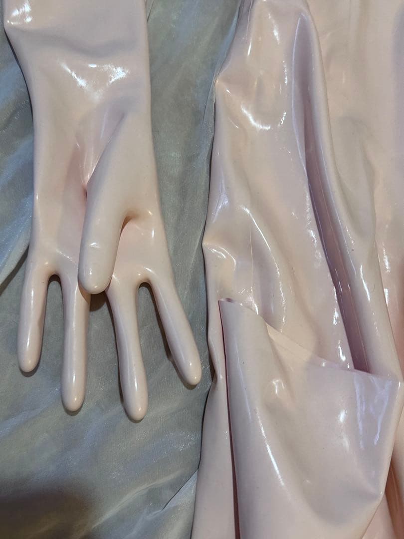 ラバースーツ　ラテックス　肌色　フルセット　kigurumi　キャットスーツ