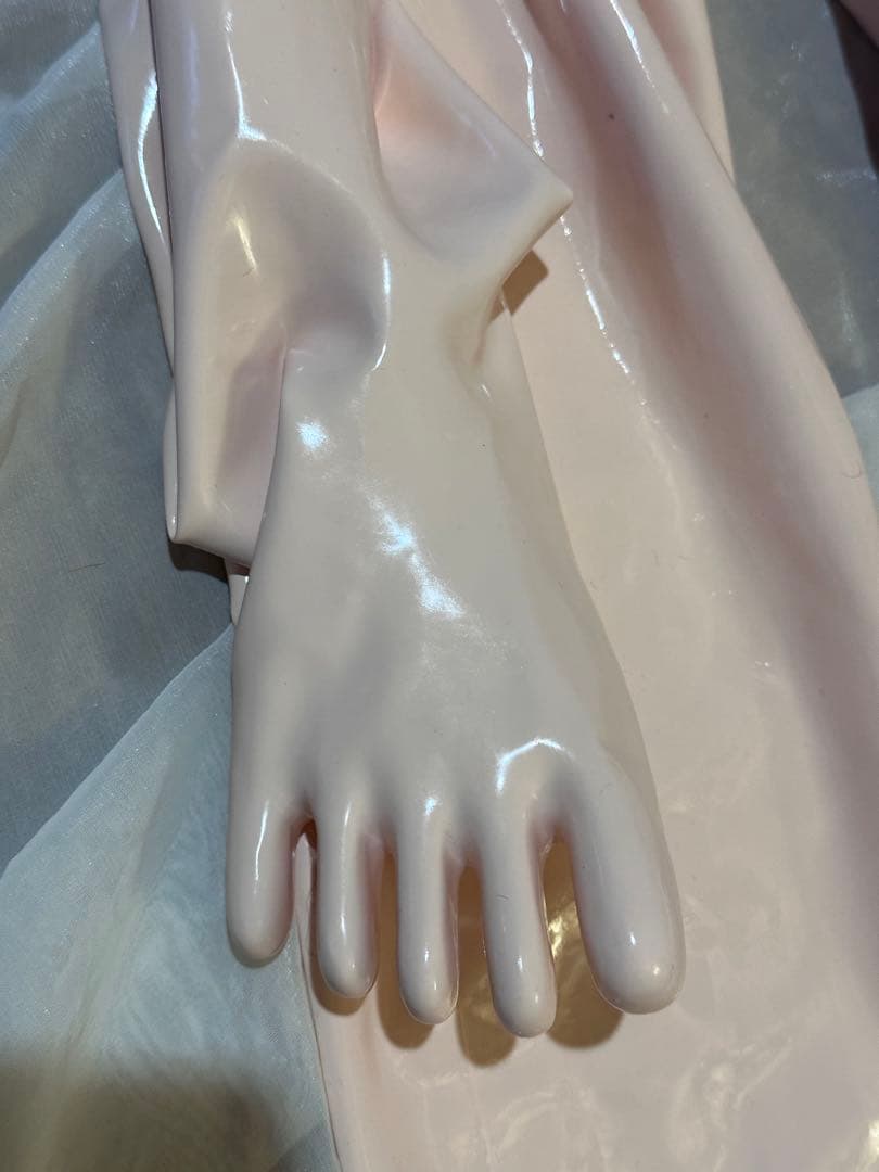 ラバースーツ　ラテックス　肌色　フルセット　kigurumi　キャットスーツ