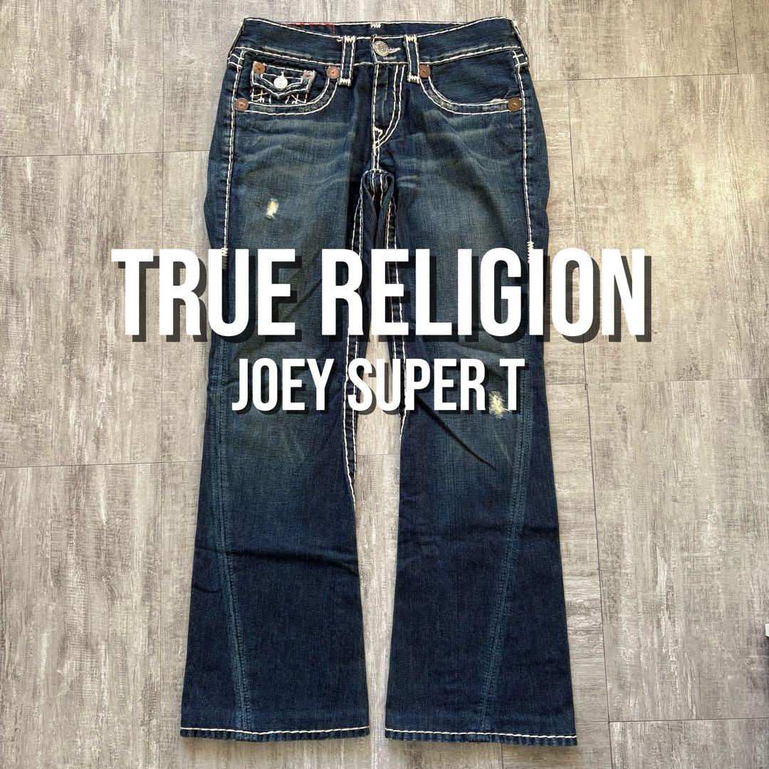 TRUE RELIGION joey super t フレア 白ステッチ 30 - メルカリ