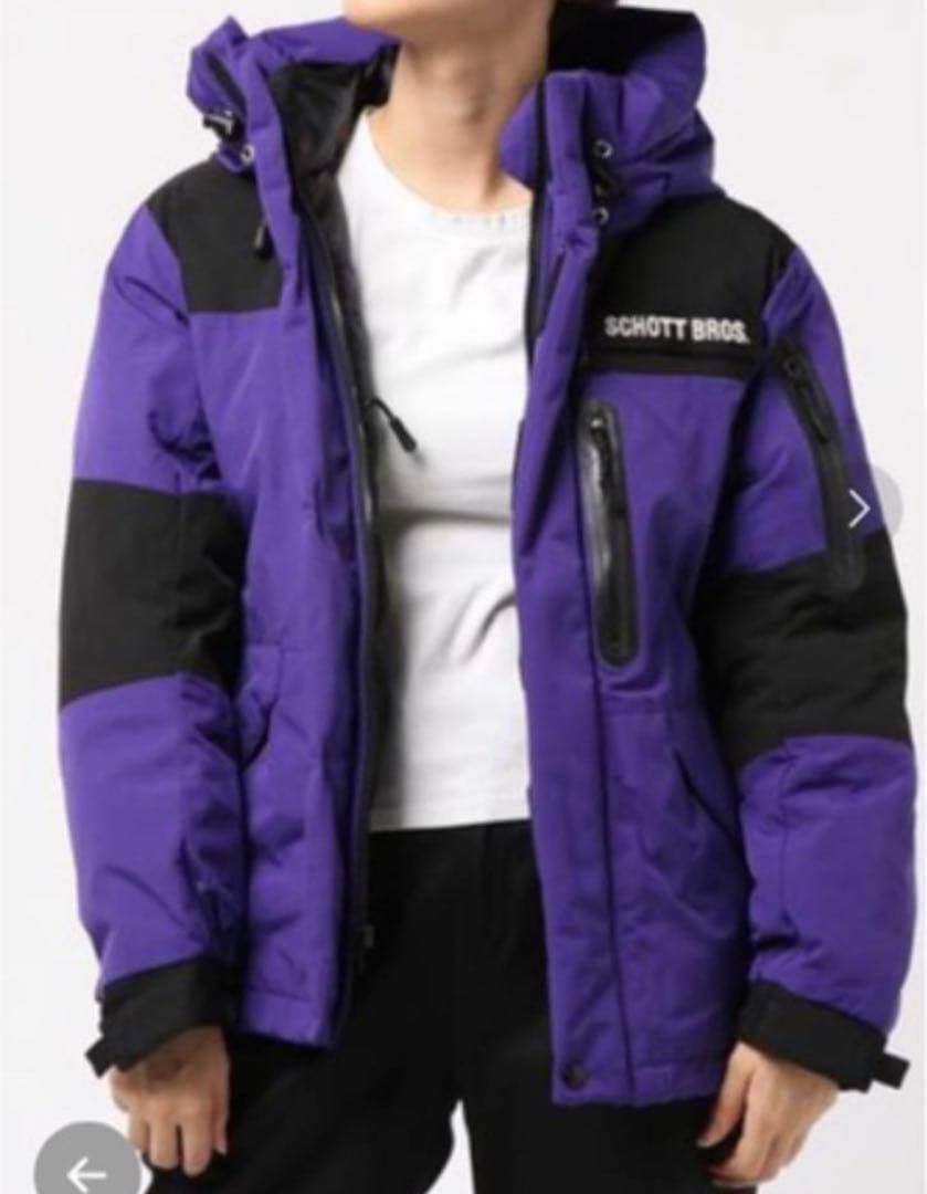 Schott ショット ダウンジャケット　ダウンパーカー　パープル Schott ショット ダウンジャケット ダウンパーカー パープル - メルカリ