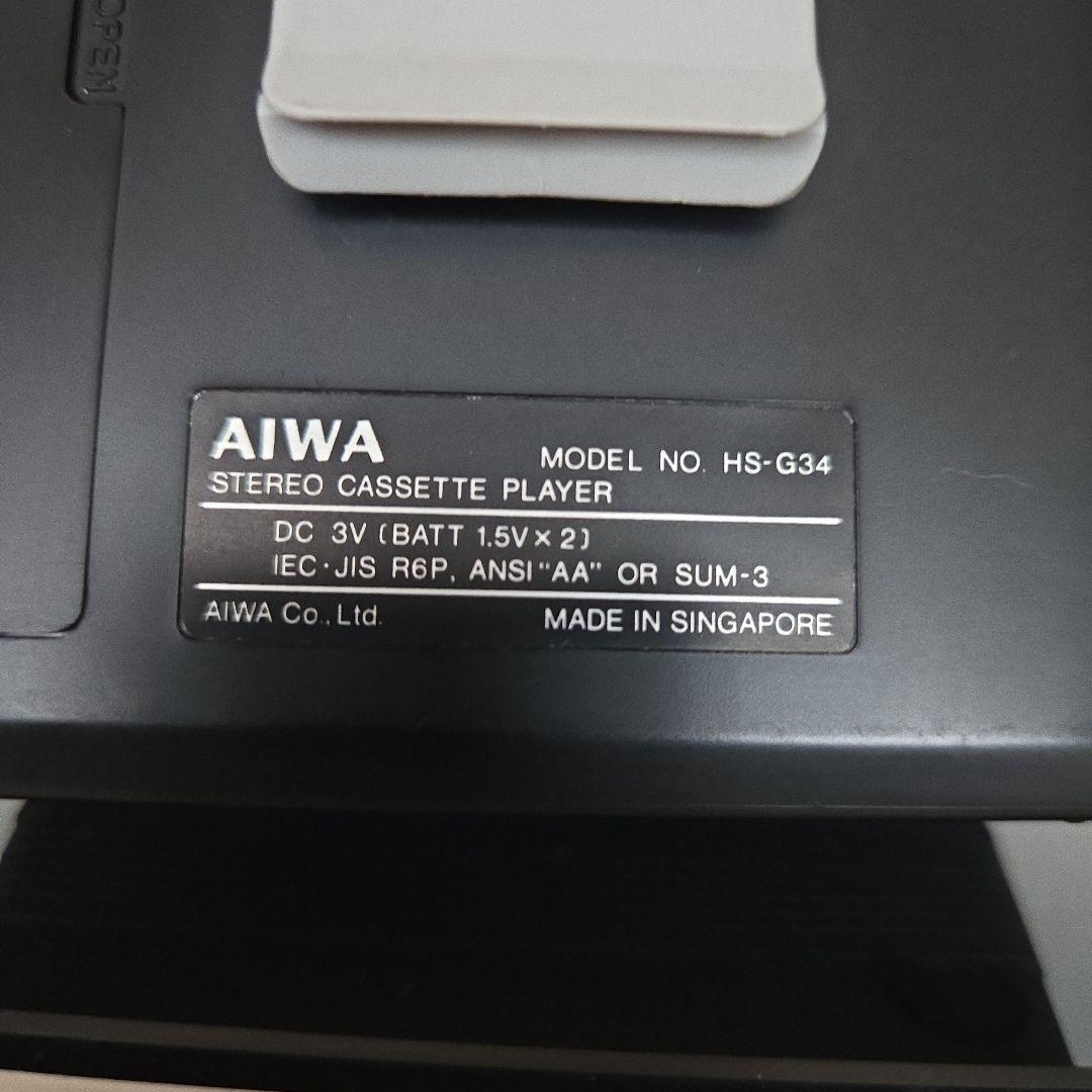AIWA HS-G34 オート リバース ステレオカセットプレーヤー 当時品