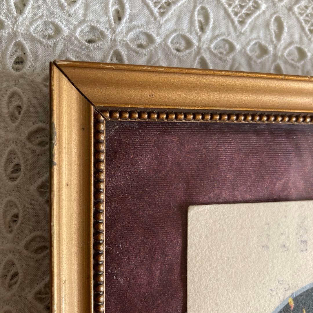 アンティークフレームD☆1920年代超希少なBIRGITのアンティークカード