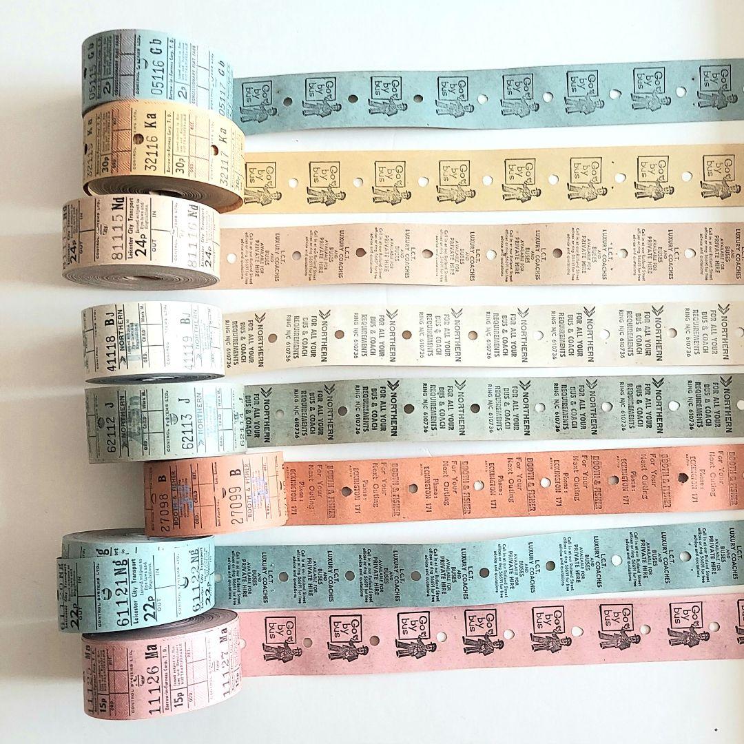 25種 イギリス ヴィンテージ バスチケット 合計約5.5m ロールチケット