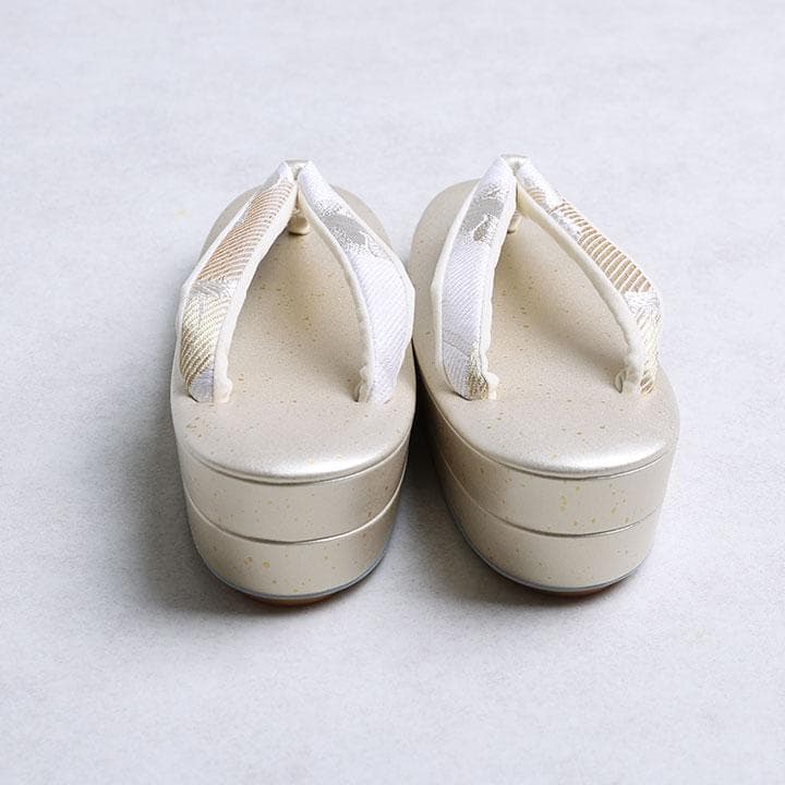 【新品】草履バッグセット　モダン花柄　くすみカラー　24.5cm 03792