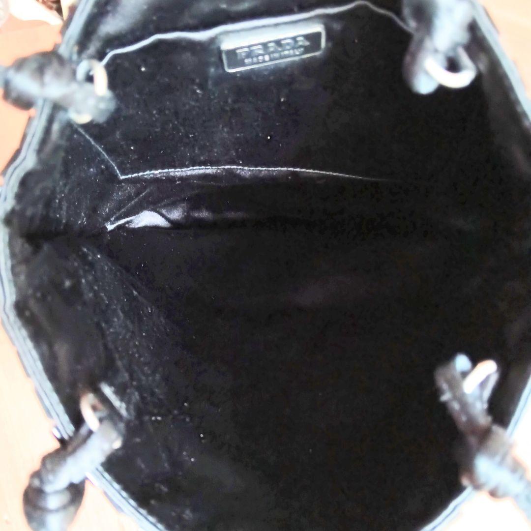 Prada Vintage 00s Archive Satin Nylon 2-Way Shoulder Bag Black