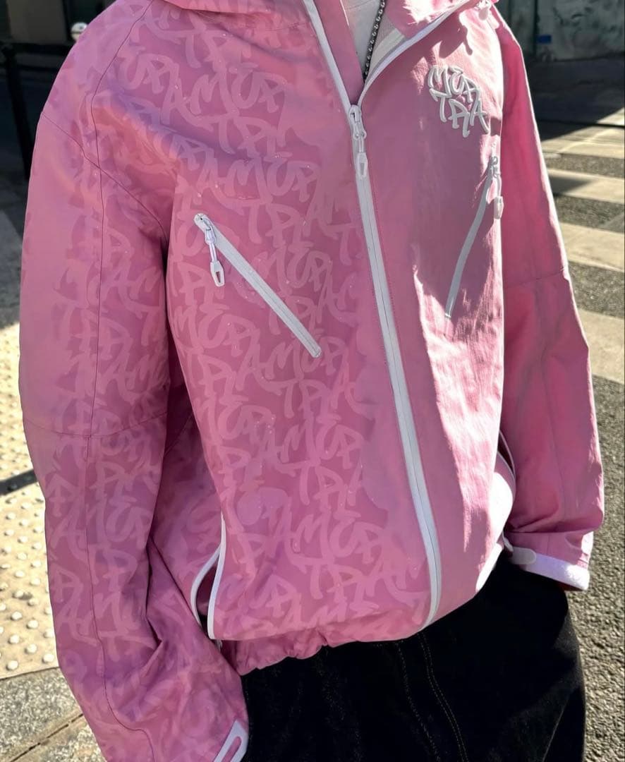 mertra monogram shell jacket(pink) - メルカリ