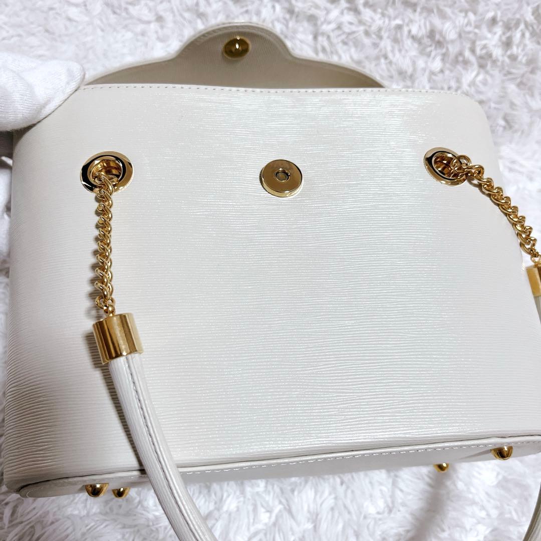 極美品✨ハナエモリ バニティバッグ ハンドバッグ レザー サークルロゴ