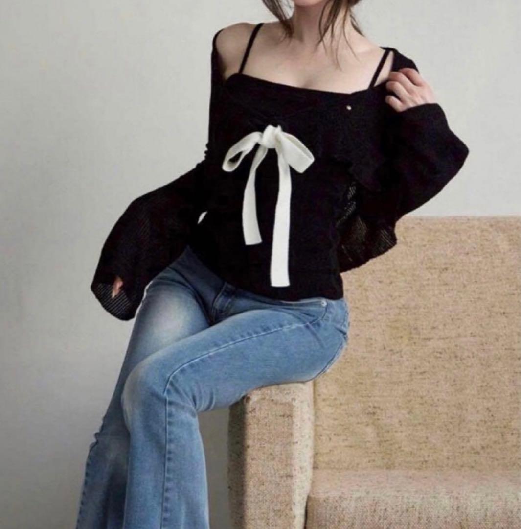 andmary Emma knit flare cardigan set - メルカリ