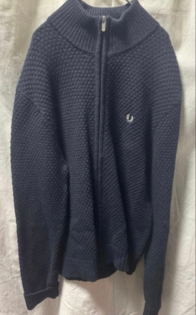 keita様　フレッドペリー　ドライバーズニット　ブラック　Mサイズ　フルジップ BEAMS（ビームス）【別注】FRED PERRY / ドライバーズニット（トップス