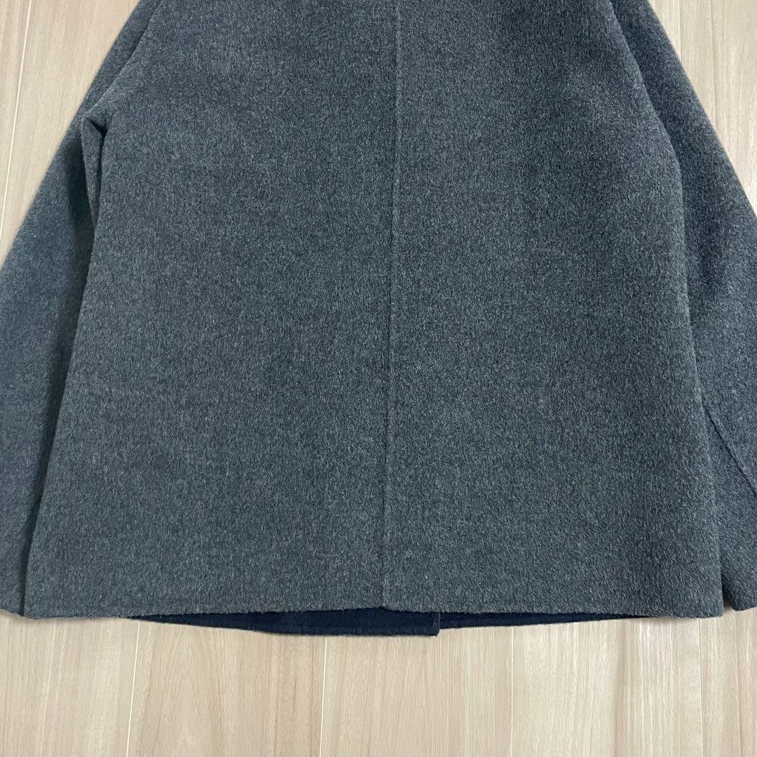 美品】セオリーリュクス ダブルフェイス リバーコートノーカラー