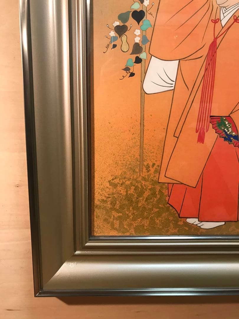 渡部侃　「半蔀」　日本画Ｆ１０号　落款・共シール有り