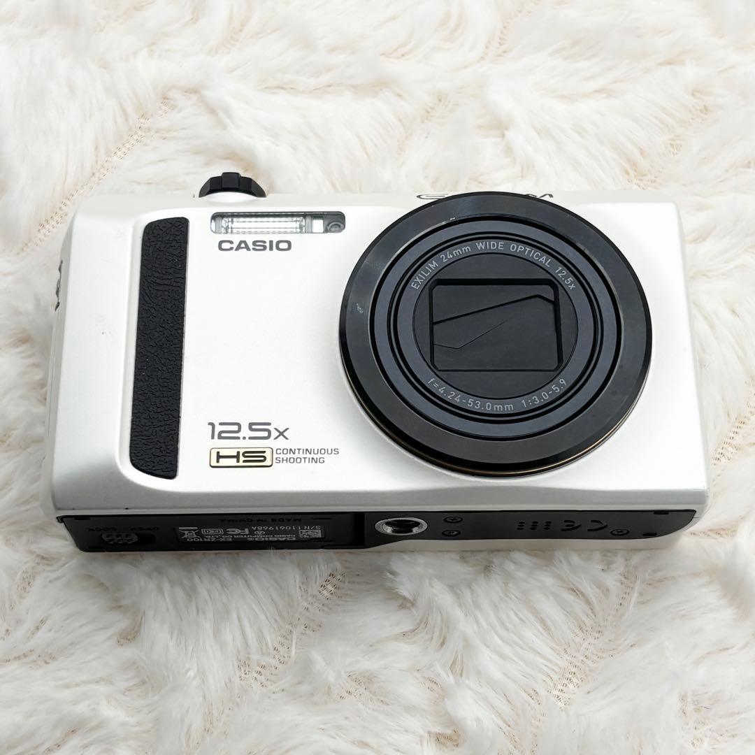 美品・動作良好✨ CASIO EXILIM EX-ZR100 ホワイト - メルカリ