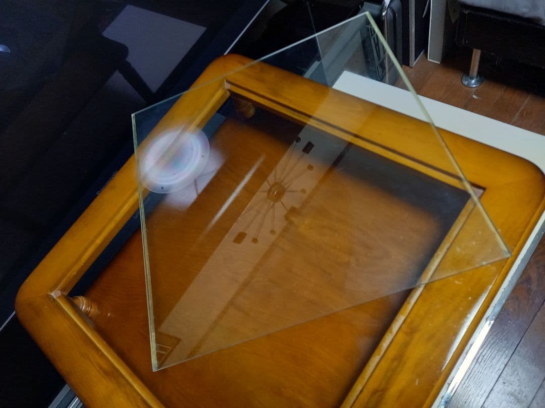 ぴぴ 様売約済 コロニアル ディスプレイ ガラス ウッド サイドテーブル