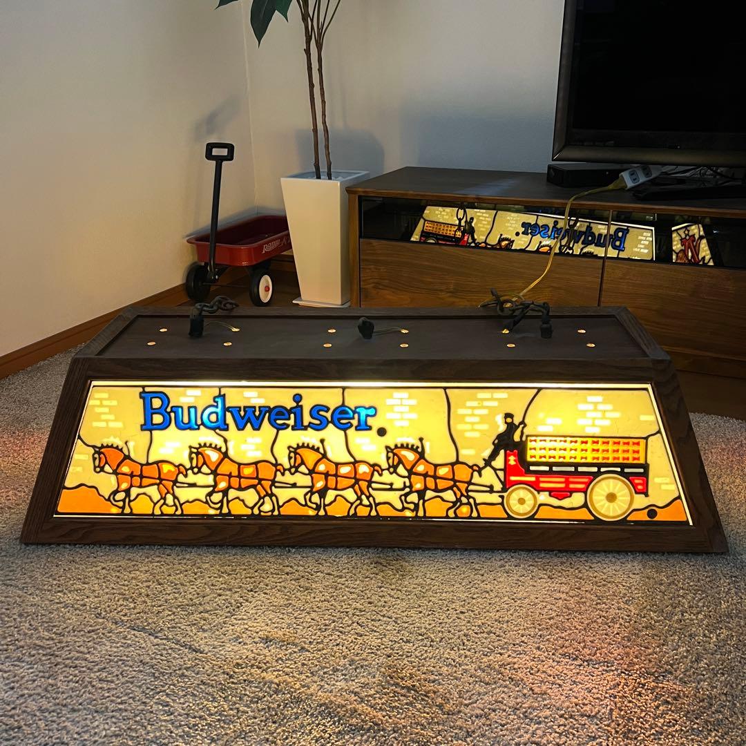 Budweiser バドワイザー プールバーライト ヴィンテージ ✨激レア✨馬車 プールバーライト】希少 Budweiser (バドワイザー) 1992年2月12日 製造