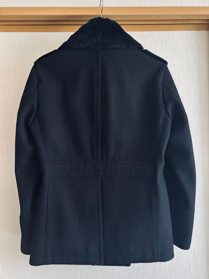 美品)BURBERRY BLACK LABEL ウールピーコート - メルカリ