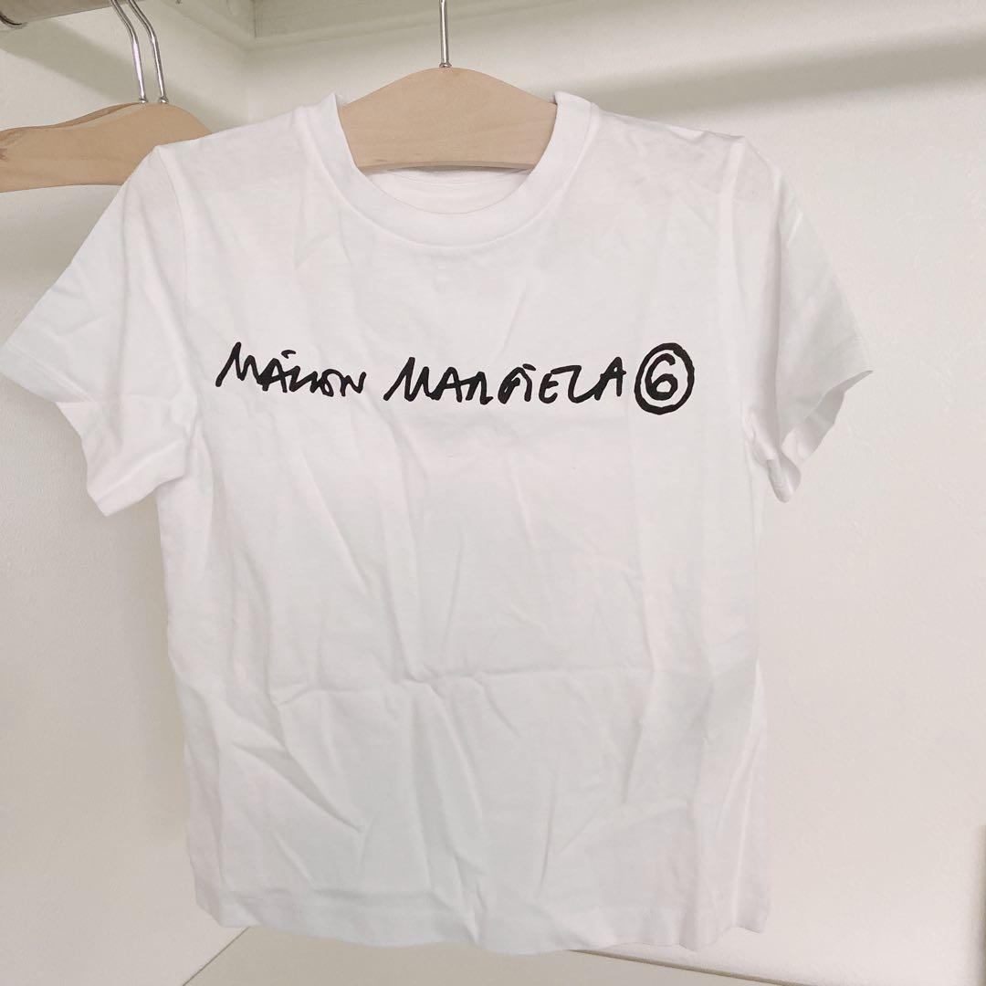 mm6 マルジェラTシャツ サイズ4 ホワイト キッズ MM6 KIDS エムエムシックス メゾンマルジェラ キッズ Tシャツ 【1枚