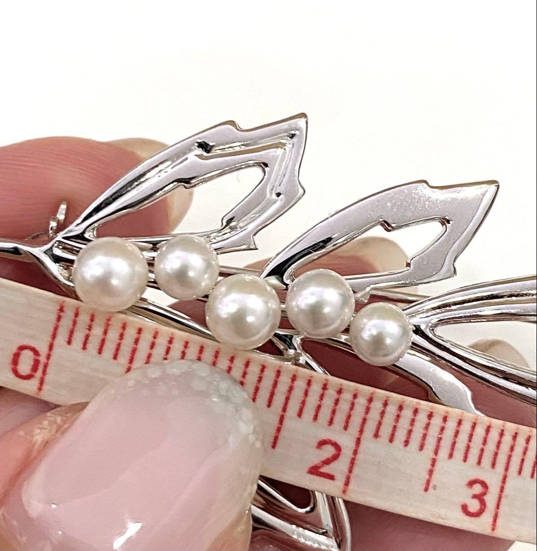 カトタン様 ミキモト リーフ パールブローチ - メルカリ