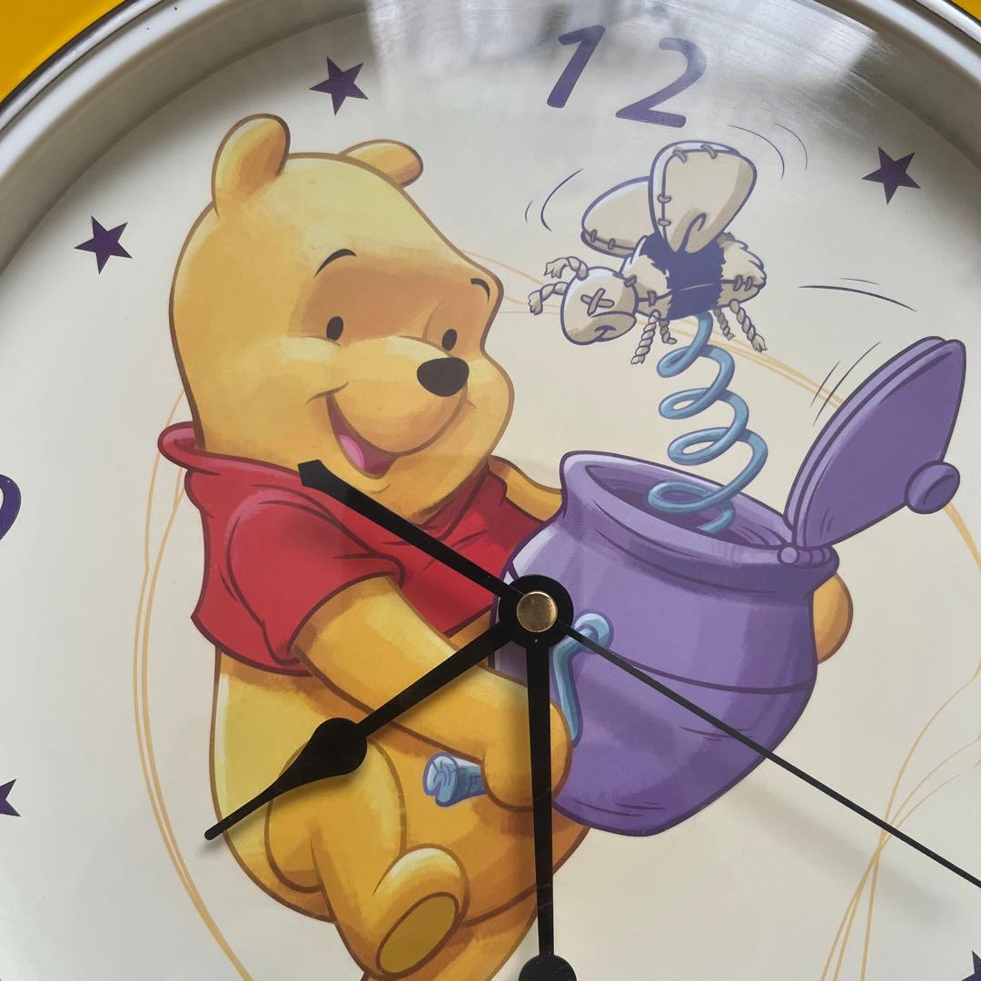 クマのプーさん壁掛け時計 ディズニー プーさん 黄色 - メルカリ