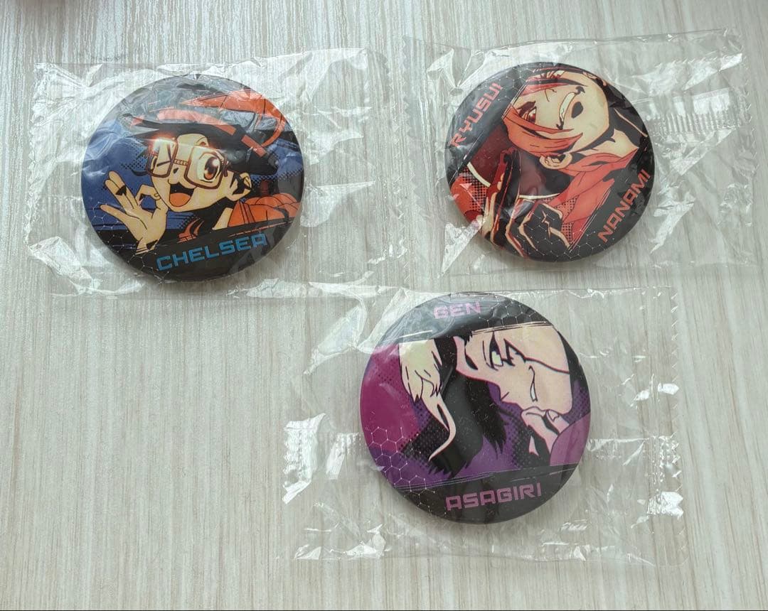 Dr.STONE 場面写缶バッジ3 七海龍水 あさぎりゲン チェルシー - メルカリ