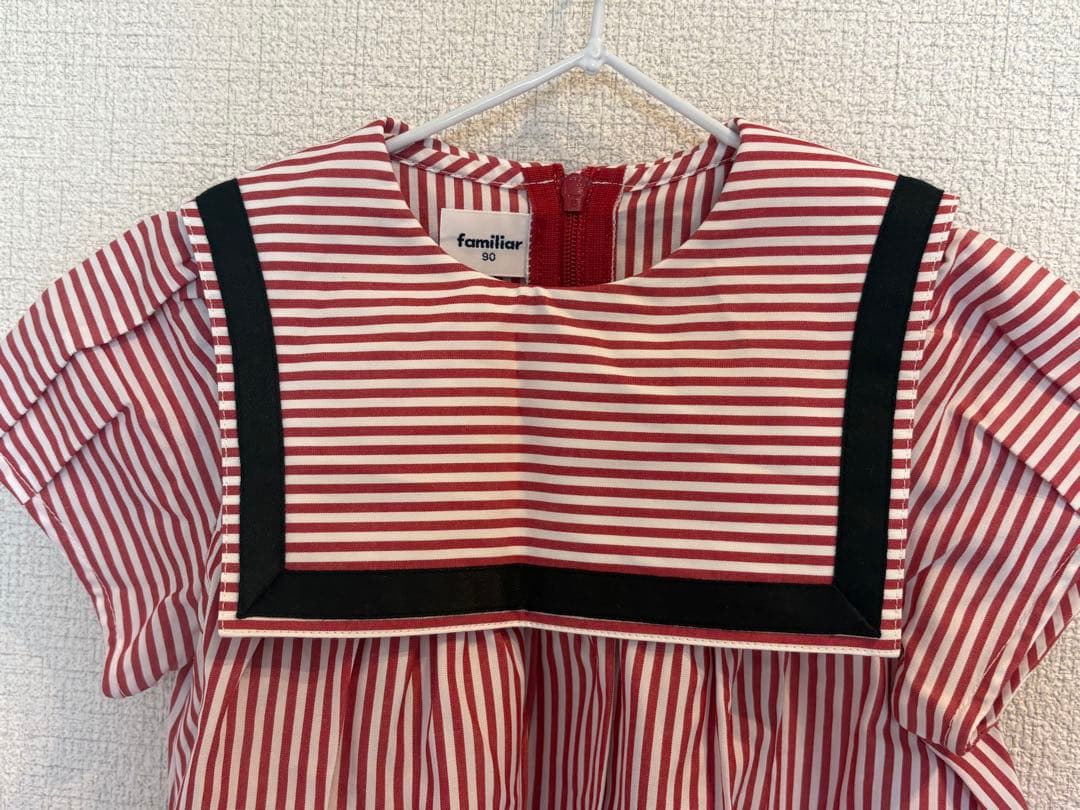 ファミリア ボーダー セーラーワンピース 90 - メルカリ