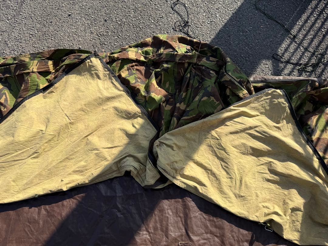 オランダ軍 ダッチアーミーテント②DPM迷彩 補修跡有り