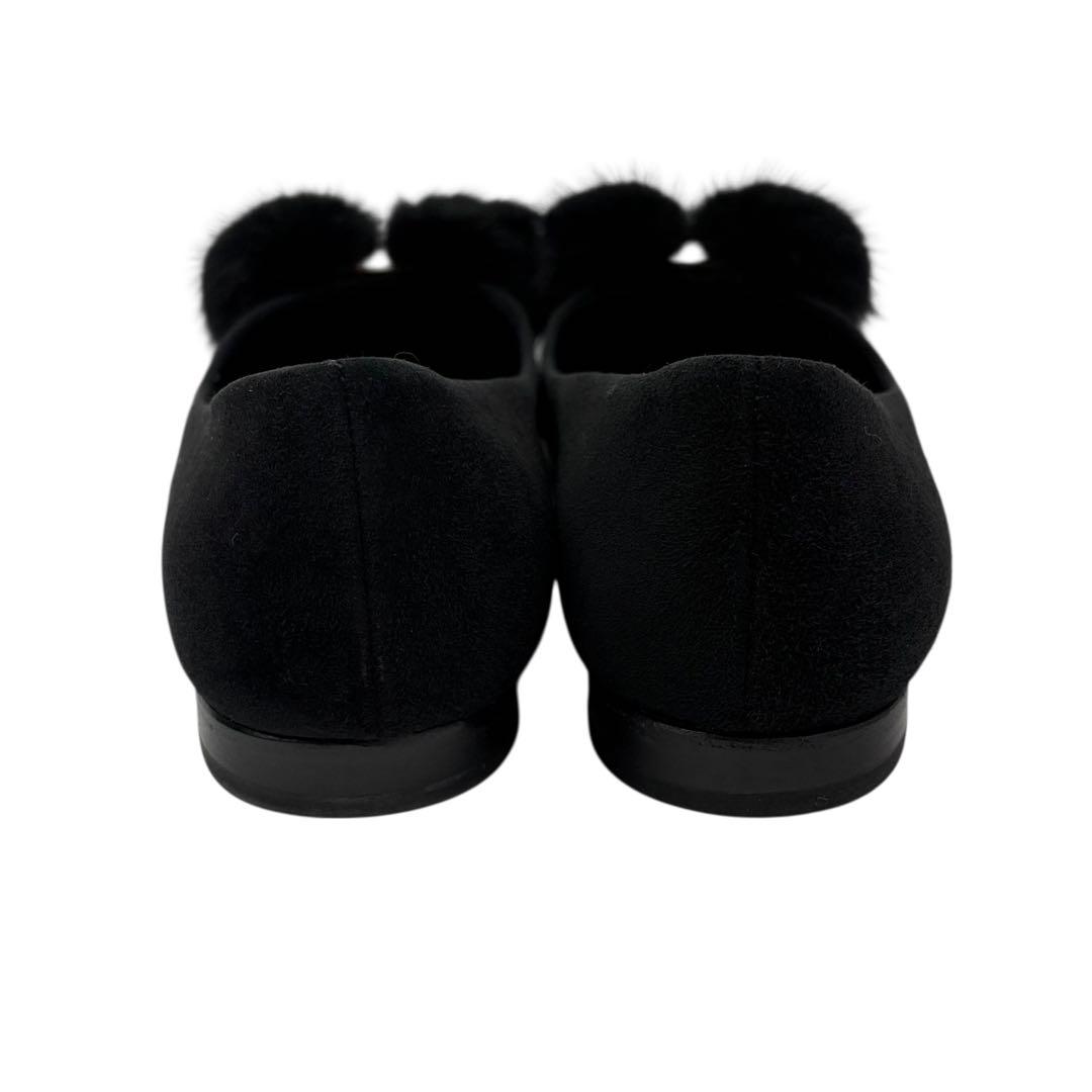 【極美品】サルヴァトーレフェラガモ　24cm　6.5D ヴァリナ　ファー　黒