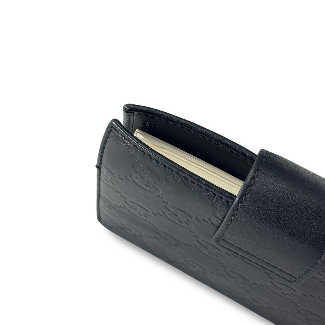 GUCCI グッチ ブラック レザー手帳 GGパターン 手帳カバー - メルカリ