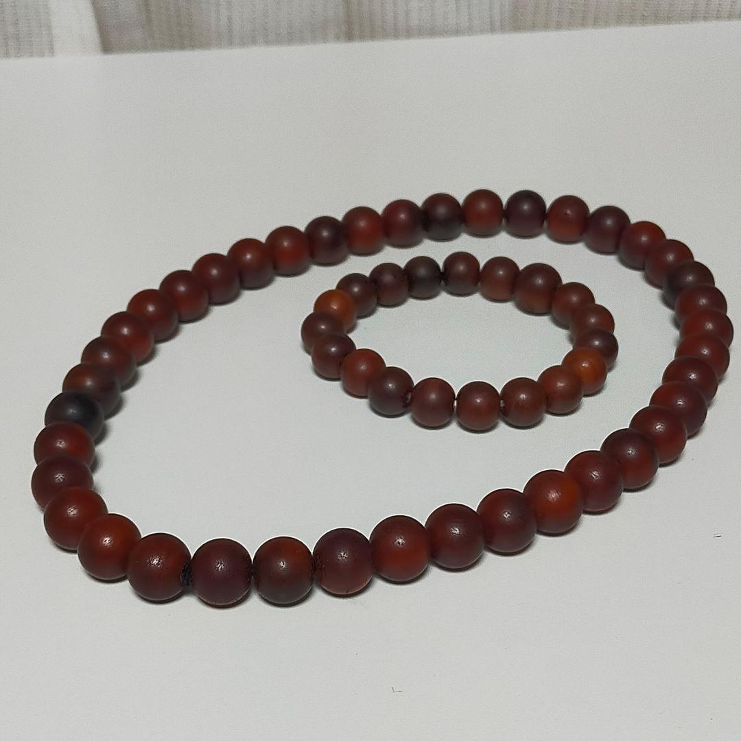 DANJI JAPAN 腕輪数珠 首輪数珠 ネックレス ブレスレット 紫檀 - メルカリ