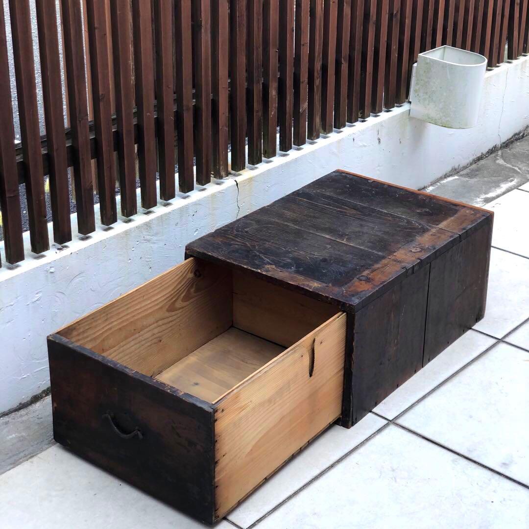 古道具《木製引き出し》明治〜大正期 アンティーク木箱 古民具 骨董