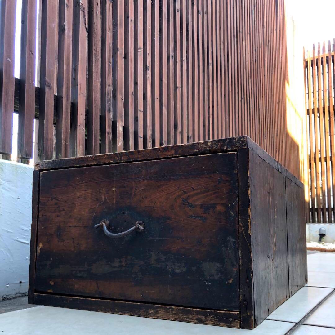 古道具《木製引き出し》明治〜大正期 アンティーク木箱 古民具 骨董
