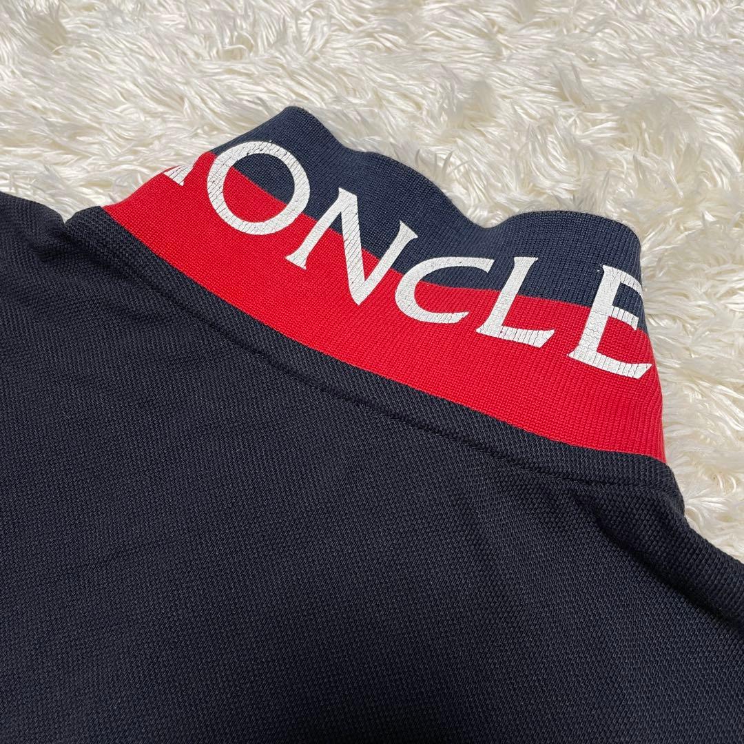 モンクレール 襟裏ロゴ マグリア ポロシャツ ネイビー Sサイズ - メルカリ