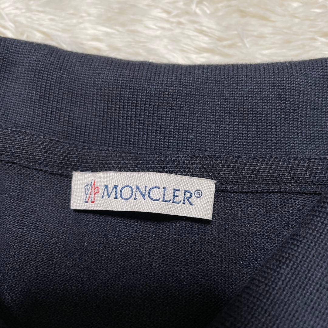モンクレール 襟裏ロゴ マグリア ポロシャツ ネイビー Sサイズ - メルカリ