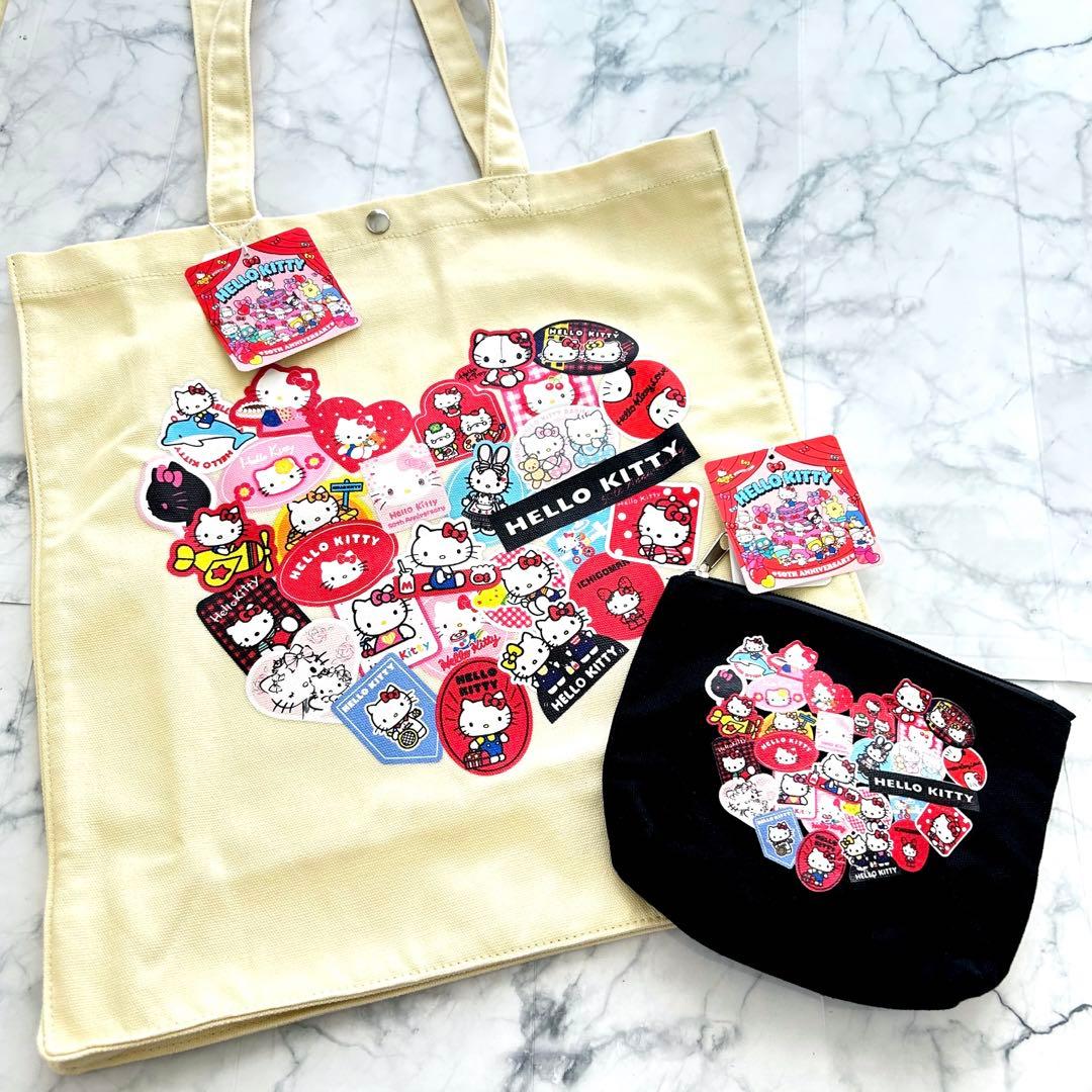 ハローキティ 50周年☆セット☆トートバック＆ポーチ キティ サンリオ