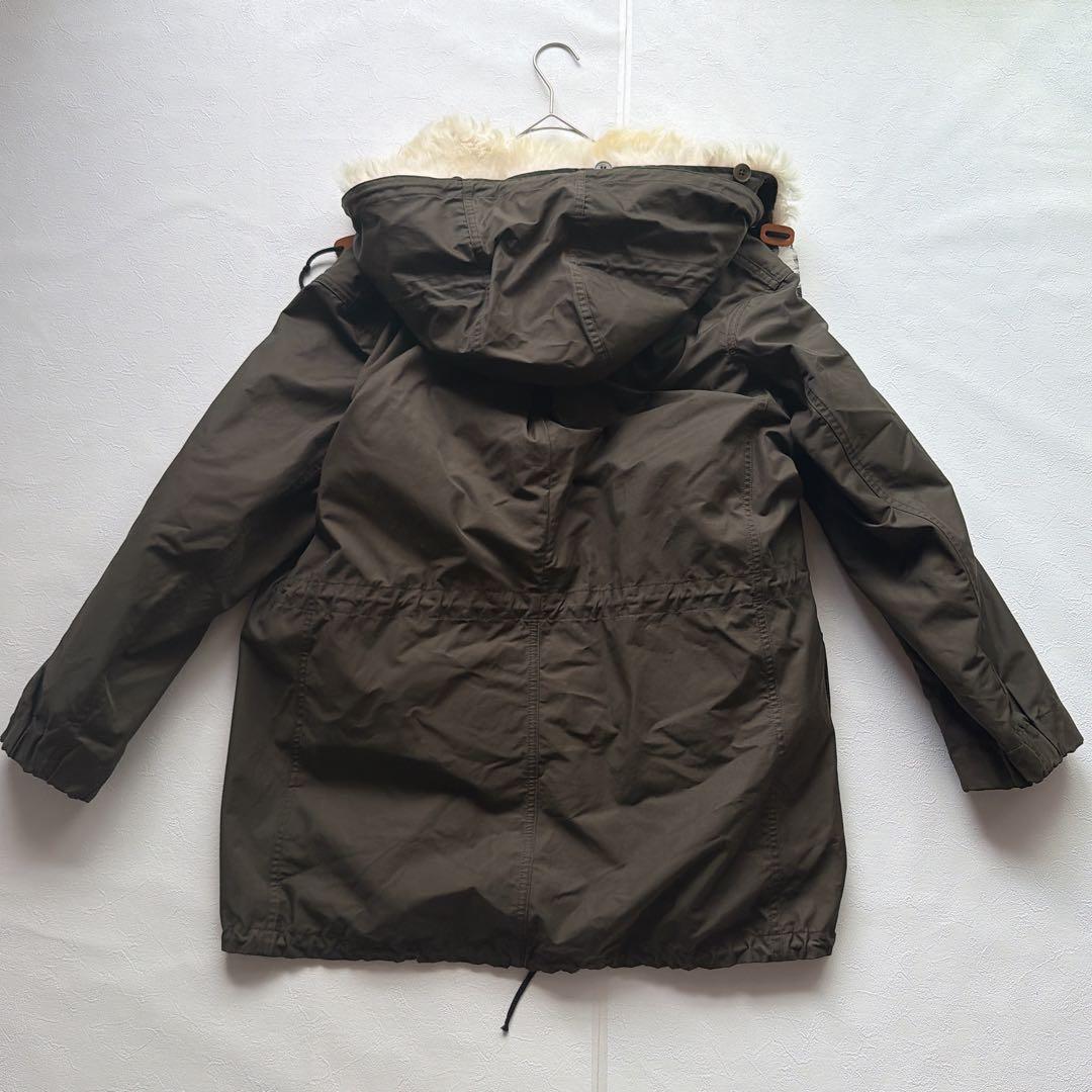 Theory セオリー リアルファー付き モッズコート S カーキ 中綿