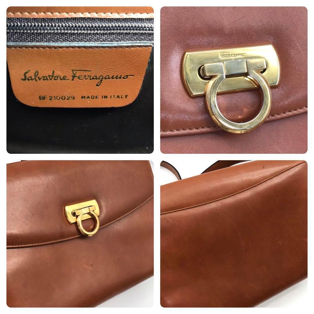 Salvatore Ferragamo フェラガモ ガンチーニ ゴールド金具 - メルカリ