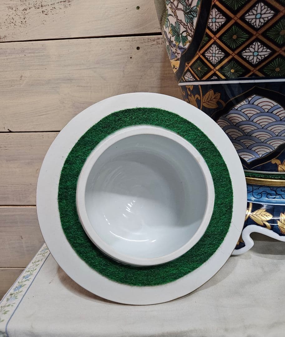 幸右衛門 作 有田焼 飾壺 花瓶 沈香壺 金彩 大型 壷 約80cm 古民家