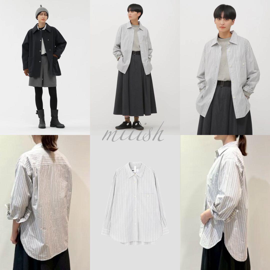 2025今季新作 マーガレットハウエル ストライプコットンシャツ