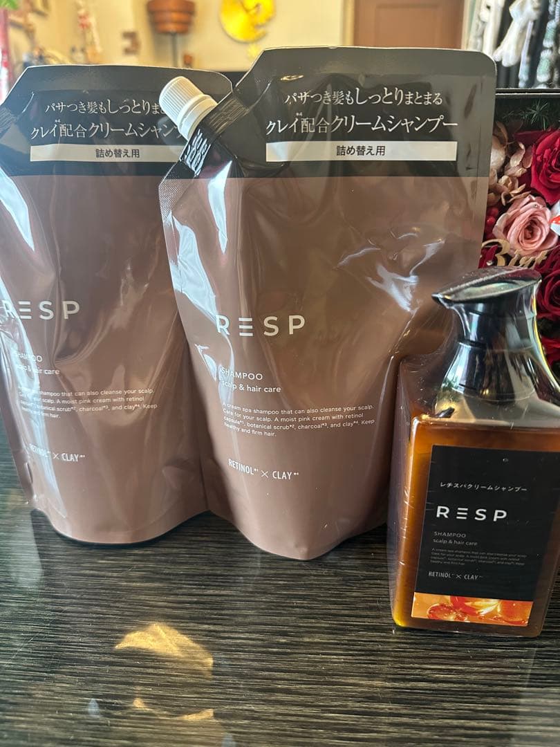 RESP レチスパクリームシャンプー390g +詰め替え用400g×2袋　新品 ⭐︎レチスパクリームシャンプー詰め替え用400g✖️2袋新品⭐︎ - メルカリ