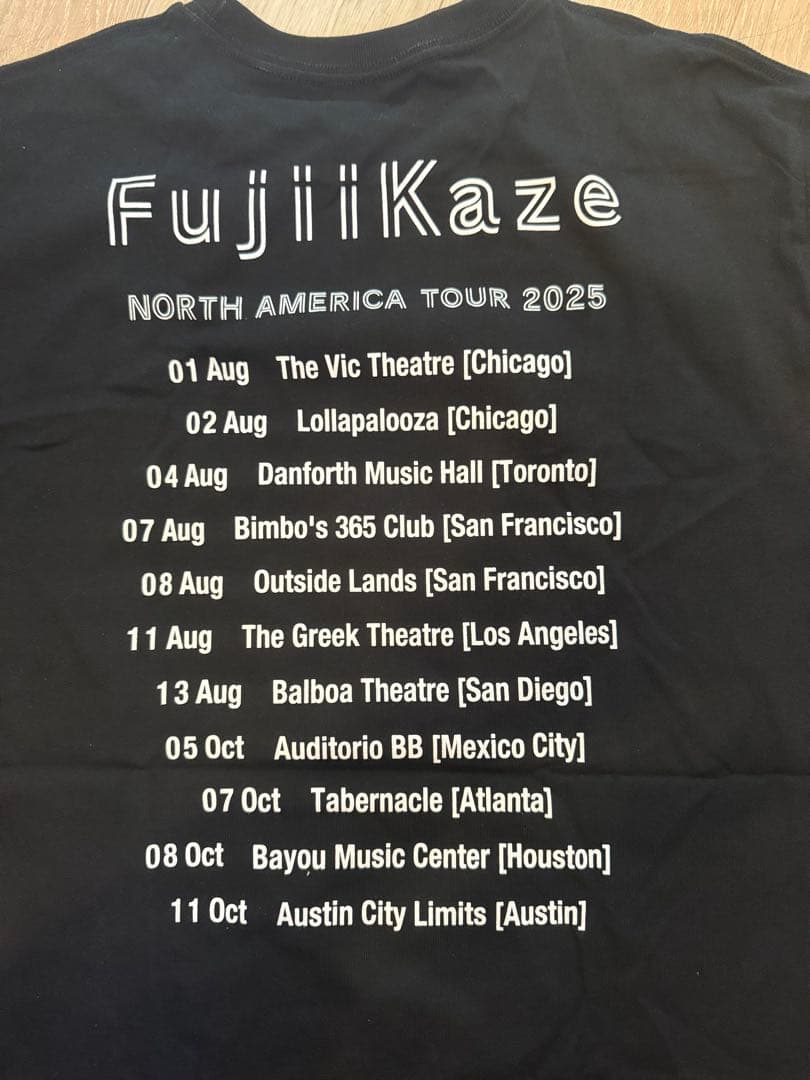 Fujii Kaze North America Tour 2025Tシャツ - メルカリ