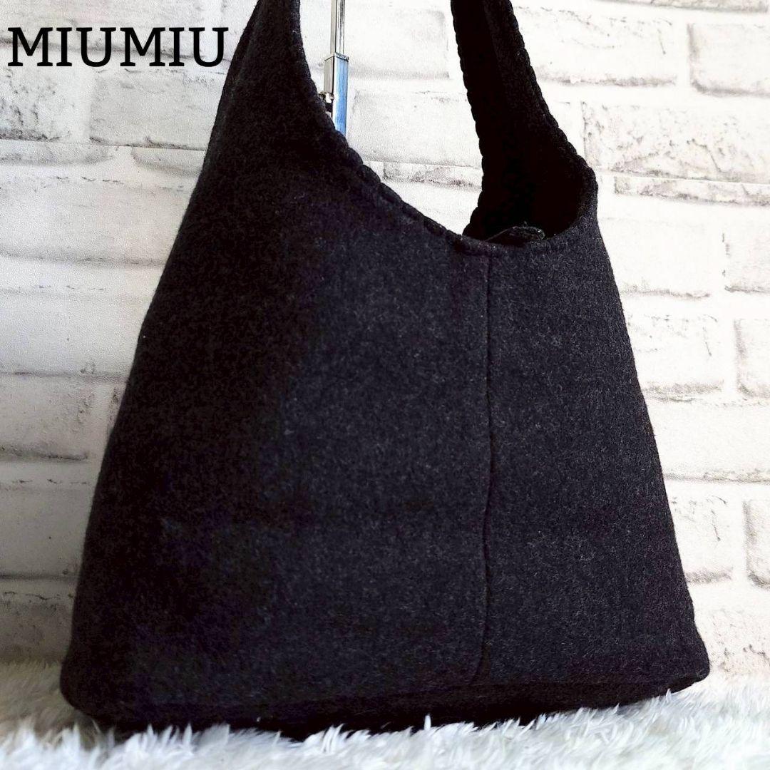 希少 ミュウミュウ アーカイブ ショルダーバッグ 90s ワンショルダー ウール archive MIUMIU wool shoulder bag | NOIR ONLINE