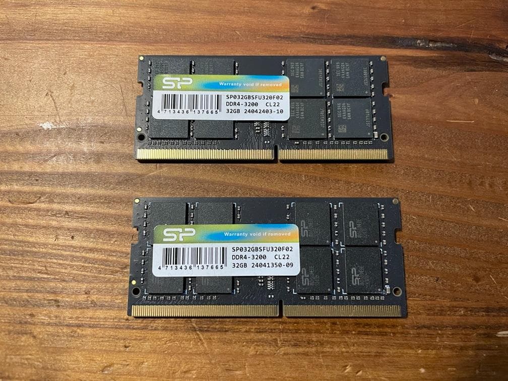 DDR4 SODIMM 3200MHz 64GB(32GB × 2) Crucial Kit RAM 64 GB (2 x 32 GB) DDR4 3200 MHz CL22 (ou 2933 MHz