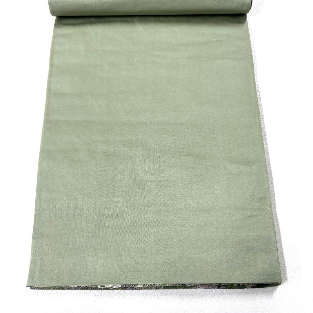 帯6586 ○となみ織物謹製 本加賀友禅作家 百貫華峰 高級 正絹 六通