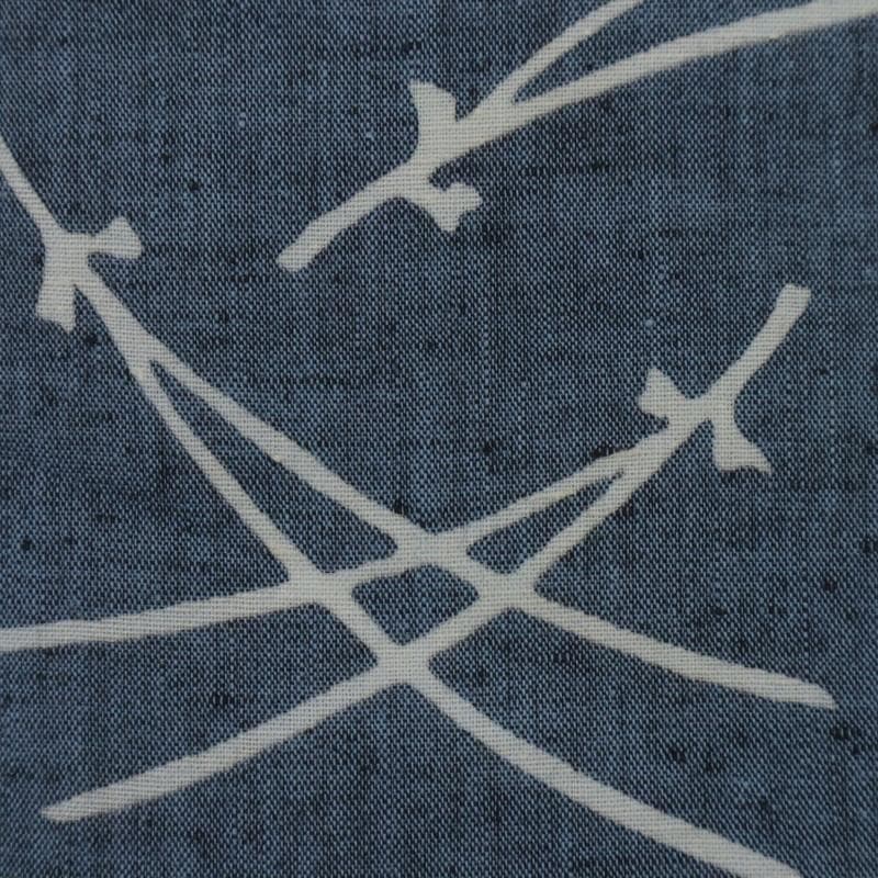 《浴衣■綿紬◆シンプルこぼれ松葉■灰青◆木綿■◆夏着物◆UH8-13》