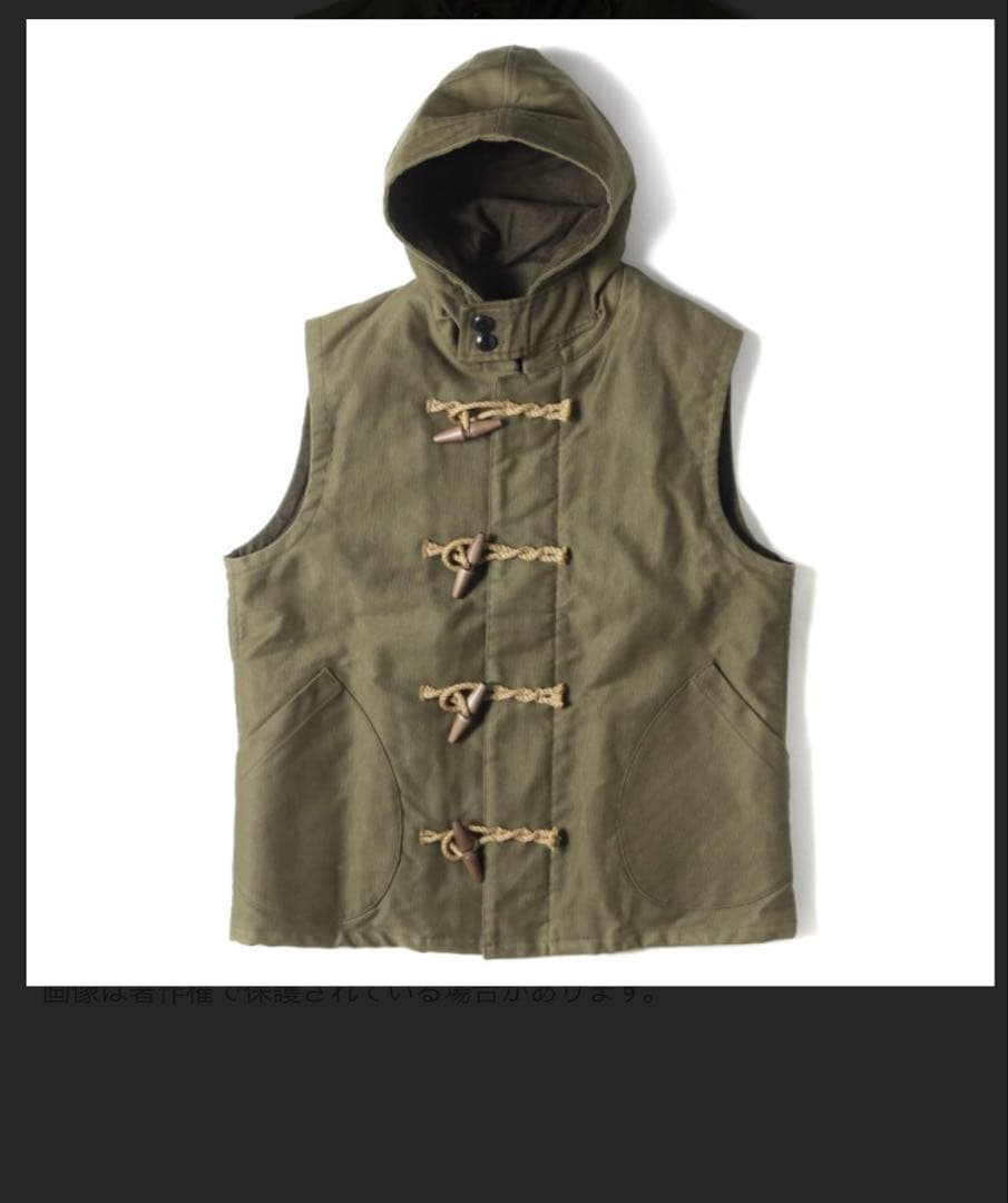 ジェラード　フード付きダッフルベスト オリーブグリーン　JELADO ジェラード フード付きダッフルベスト オリーブグリーン JELADO