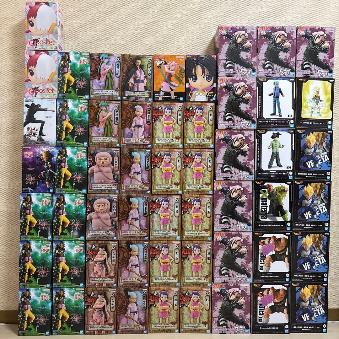 ドラゴンボール ナルト ワンピース フィギュア 56個 まとめ売り