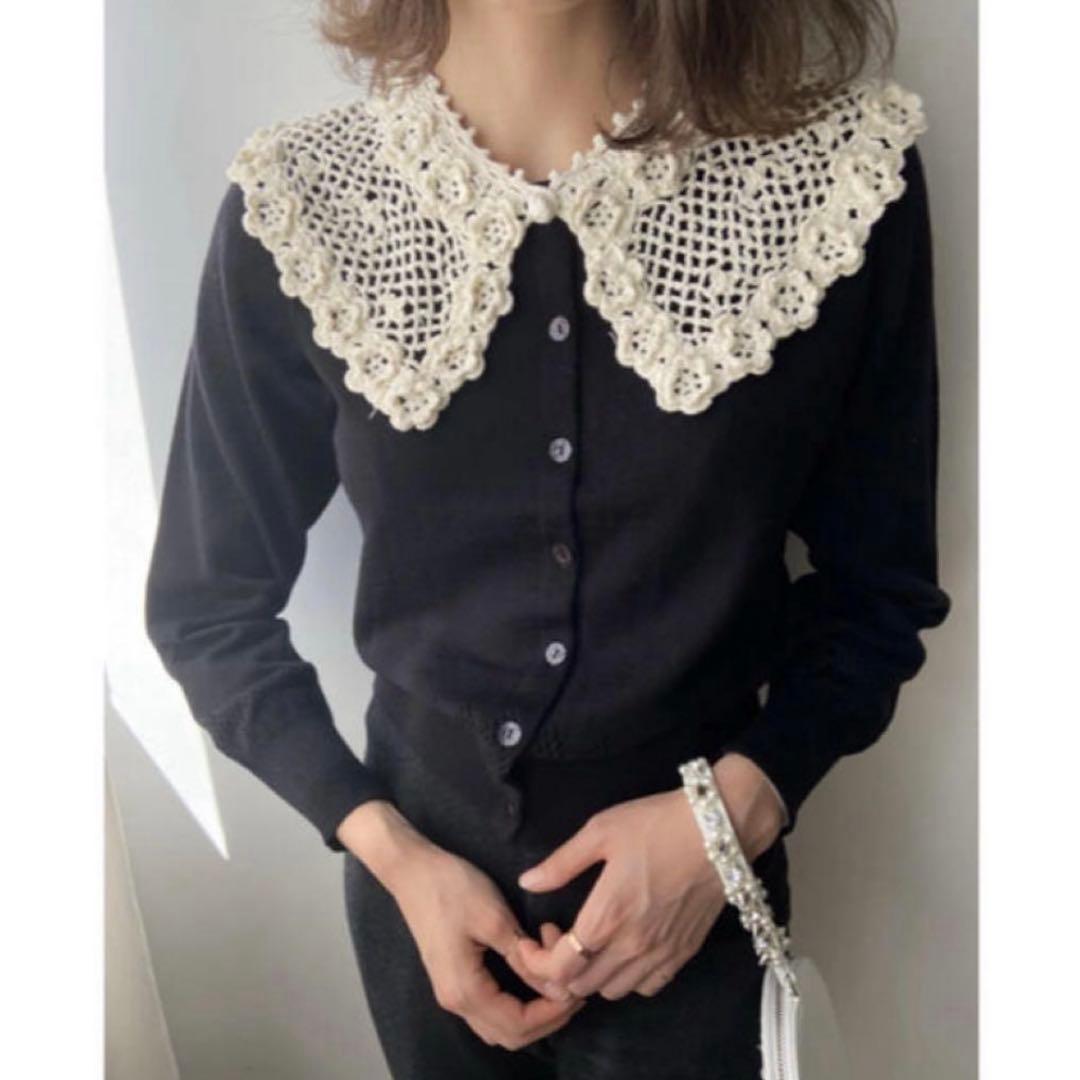 Verybrain かぎ編み 襟付き カーディガン - メルカリ