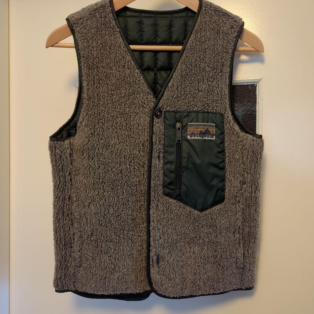 【patagonia】used パタゴニア　リバーシブルベスト　XS size 中古・古着通販】Patagonia (パタゴニア) リバーシブル・コットン